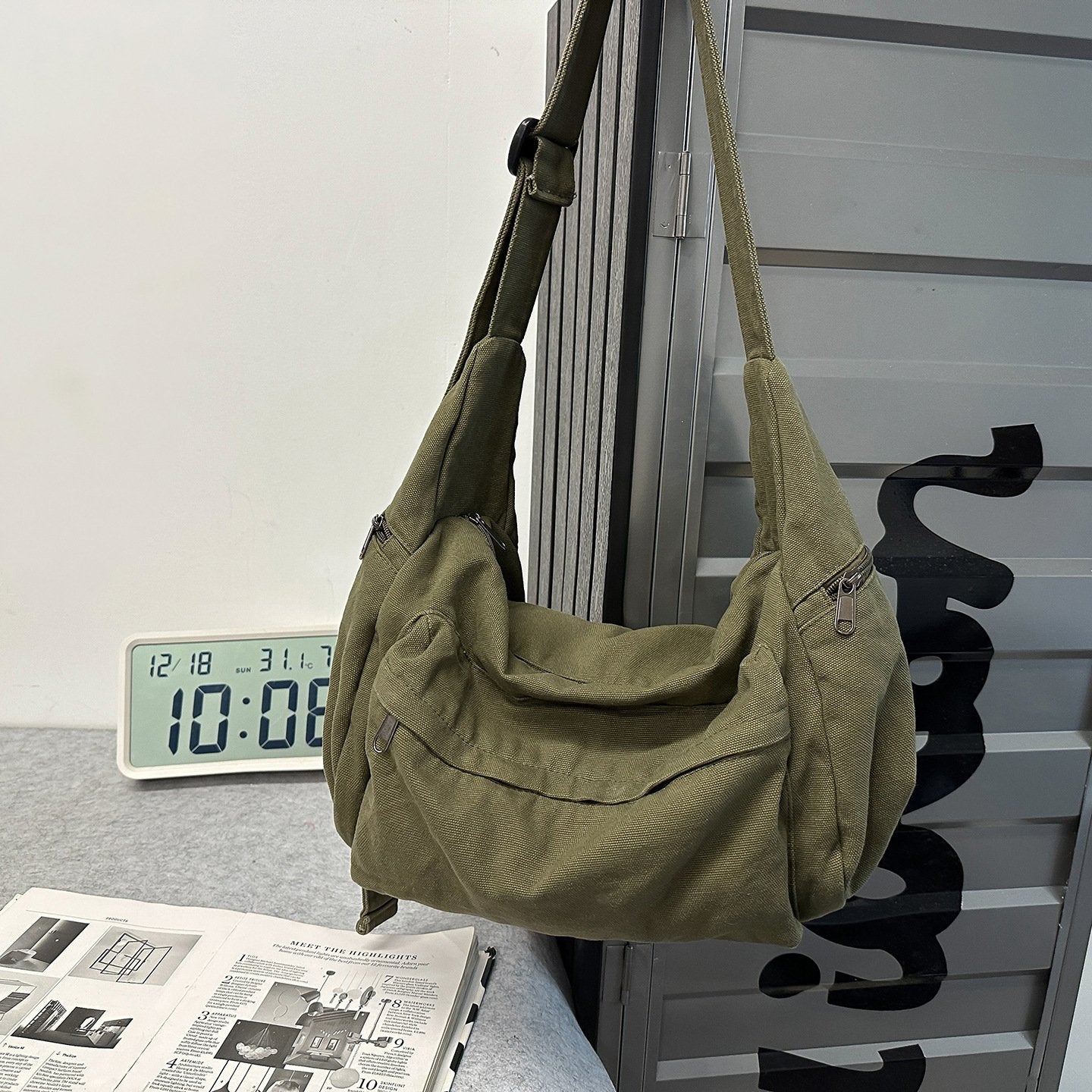 2026 100% Cotton Shoulder Bags Women Large Capacity Canvas Tooling Packages Korea Style Cloth Crossbody