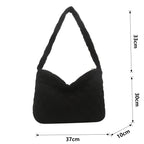 2026 Casual Diamond Corduroy Solid Colour Shoulder Bag Winter Thread Minimalistic Crossbody Bag Thick