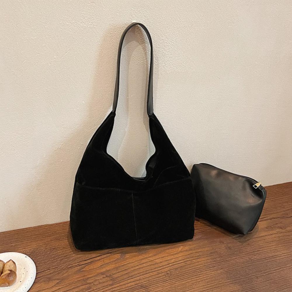 2026 2-IN-1 Underarm Shoulder Bag Sets for Women Faux Suede Multi Pockets Large Capacity Shopper Tote Bag
