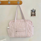 2026 Casual Underarm Bag Travel Luggage Bag Korean Style Solid Color Mommy Bag Tote Bags Heart Travel