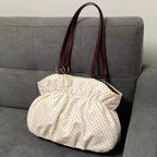 2026 Chic Polka Dot Tote Bag Casual Commuting Vintage Women Handbags Shoulder Bag Versatile Large