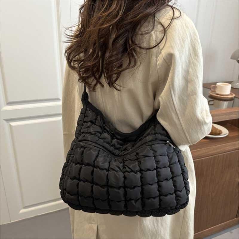 2026 2026 New Quilted Puffer Shoulder Bag for Women Large Capacity Tote Sling Bag Fashion Casual