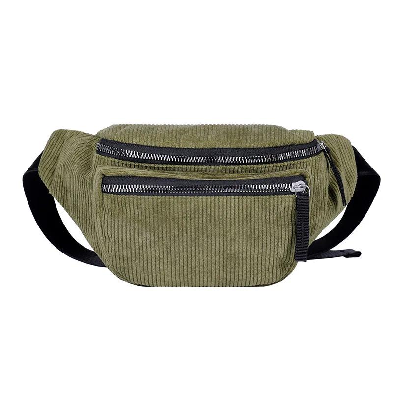 2026 Corduroy Chest Bags for Women Fanny Pack Crossbody Bags Sport Half Moon Waist Belt Bag Fashion Phone