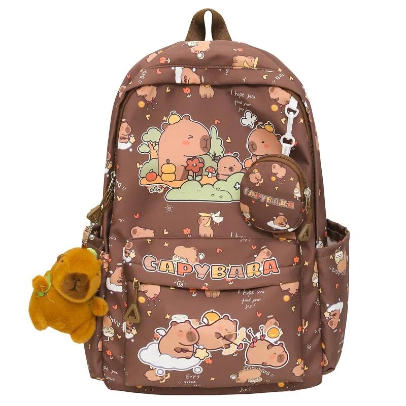 2026 Cute Capybara Backpack for Girls Boys Student Teenager Children's Rucksack Women Cute Casual School