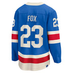 New York Rangers #23 Adam Fox Fanatics Blue Centennial Breakaway Embroidery Jersey