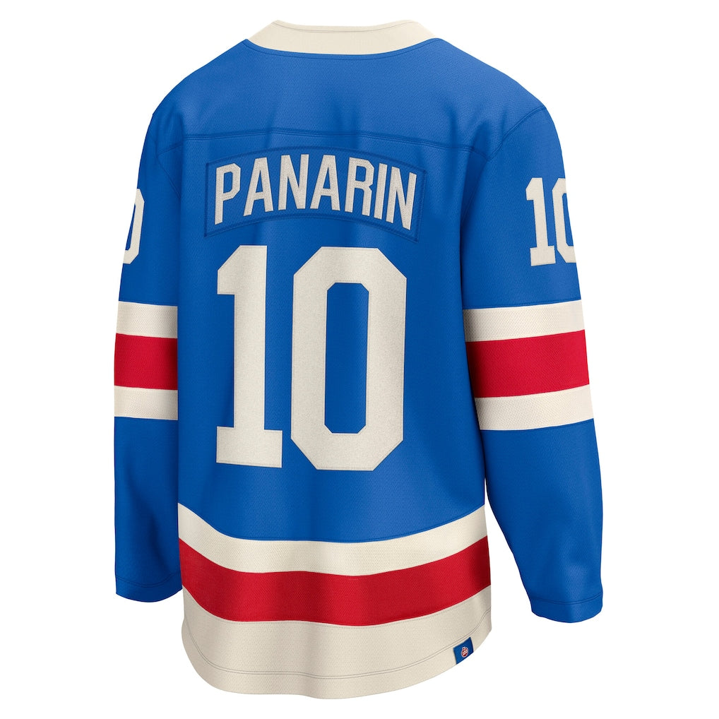 New York Rangers #10 Artemi Panarin Fanatics Blue Centennial Breakaway Embroidery Jersey