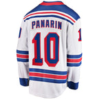 New York Rangers #10 Artemi Panarin Fanatics White Breakaway Embroidery Jersey