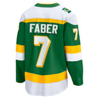 Minnesota Wild #7 Brock Faber Fanatics Green Alternate Breakaway Embroidery Jersey
