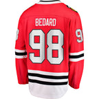 Chicago Blackhawks #98 Connor Bedard Fanatics Red Home Breakaway Embroidery Jersey