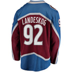 Colorado Avalanche #92 Gabriel Landeskog Fanatics Burgundy Captain Patch Home Breakaway Embroidery Jersey