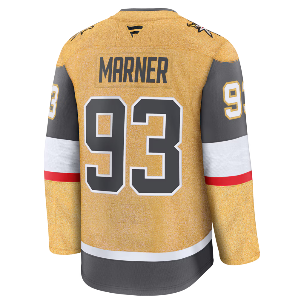 Vegas Golden #93 Knights Mitch Marner Fanatics Gold Home Premium Embroidery Jersey