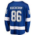 Tampa Bay Lightning #86 Nikita Kucherov Fanatics Blue Home Breakaway Embroidery Jersey