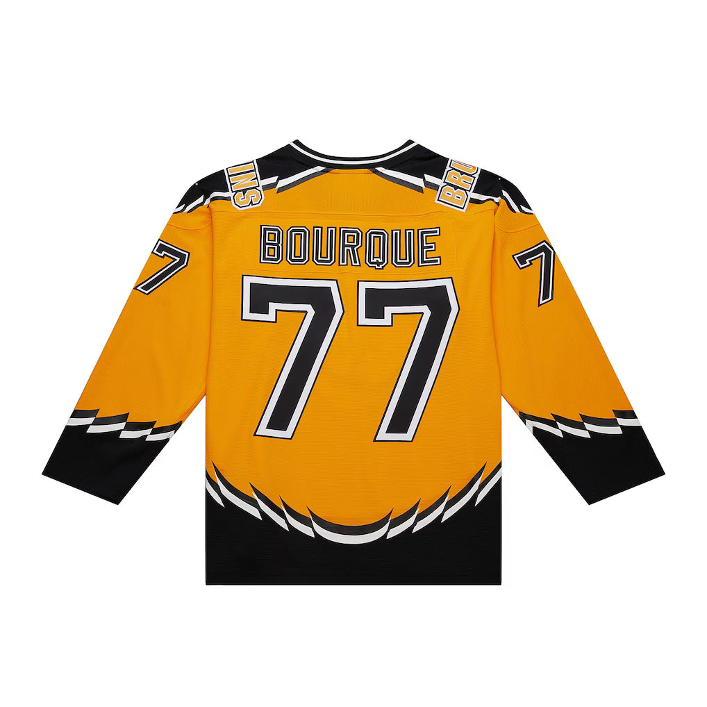 Boston Bruins #77 Ray Bourque Mitchell & Ness Gold 1996-97 Power Embroidery Jersey